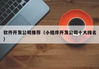 软件开发公司推荐（小程序开发公司十大排名）