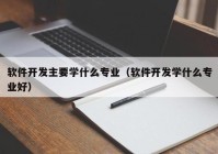 软件开发主要学什么专业（软件开发学什么专业好）